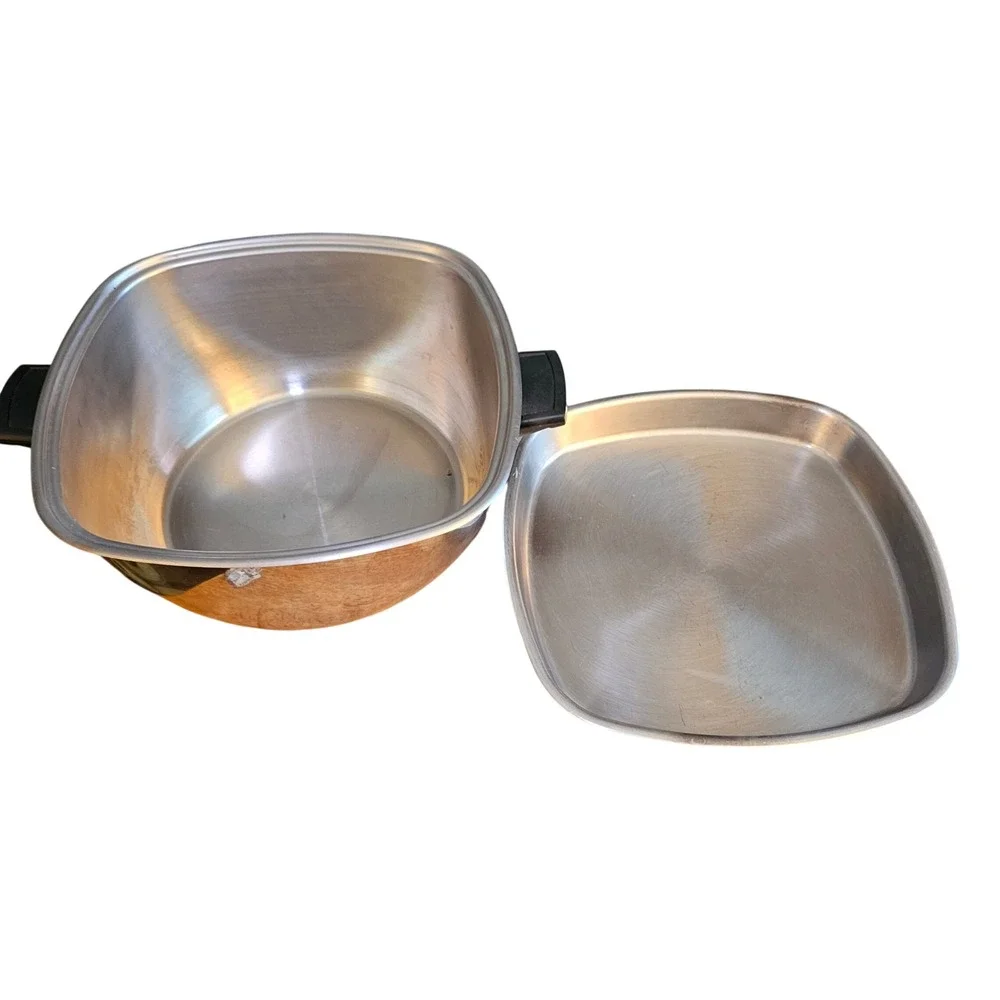 Aristo Craft 6 Qt 18-8 Stainless Steel 4 Ply Square Pot & Lid Made in USA MCM